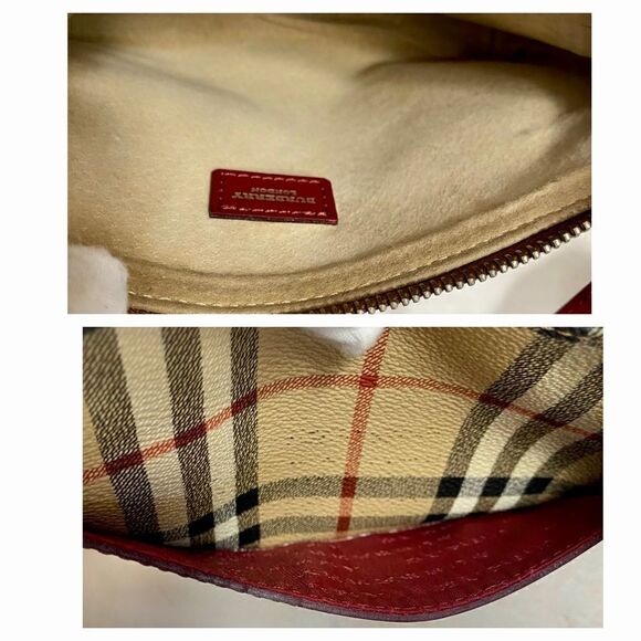 BURBERRY Nova Check Pvc Leather Handbag Shoulder Bag 💼 - Picture 16 of 17